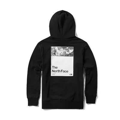 TNF Outdoor Soft Hoodie Black - Couples Edition with Back Print 4NE4-JK3