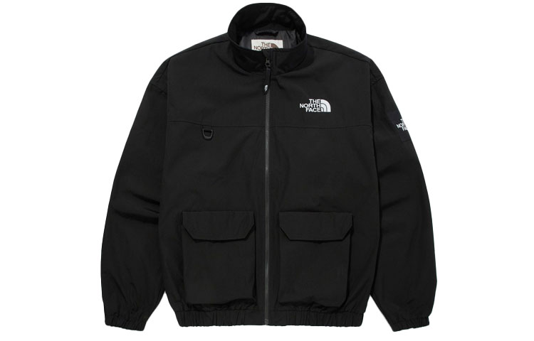 TNF Outdoor Utility Jacket Black Large Pocket Logo Design NJ4HM50J
