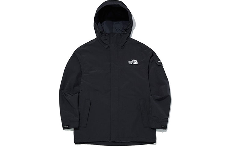 TNF Outdoor Waterproof Hooded Jacket Unisex Black Windbreaker NJ3BL53A