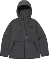 The North Face Oversized Hooded Logo Jacket in Dark Gray NJ2GQ52C The North Face Oversized Hooded Logo Jacket in Dark Gray NJ2GQ52C