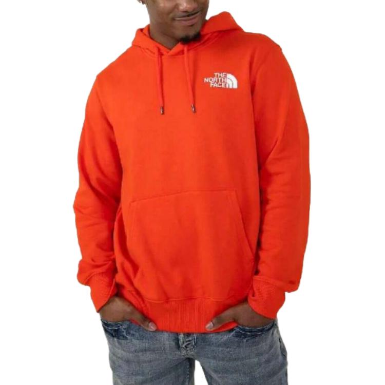 TNF Oversized Orange Hoodie with Letter Logo Design NF0A7UNS-LWO 圖 2