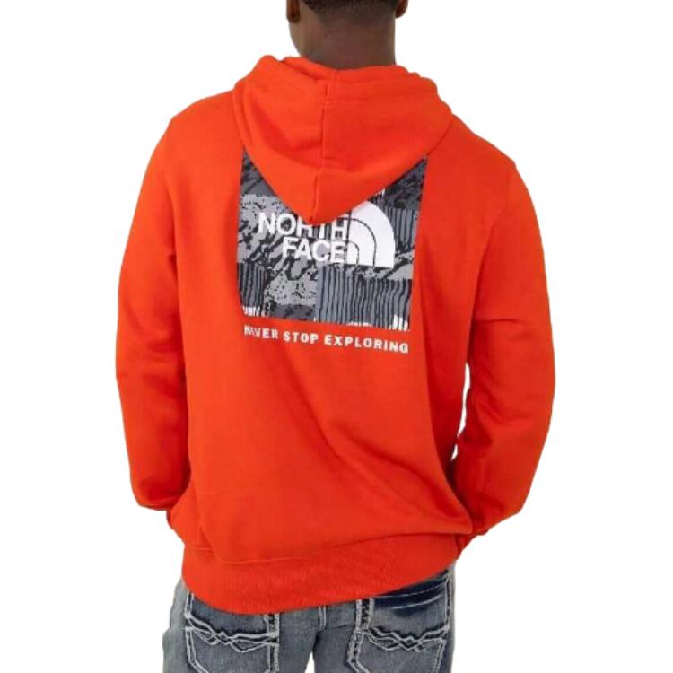 TNF Oversized Orange Hoodie with Letter Logo Design NF0A7UNS-LWO 圖 3