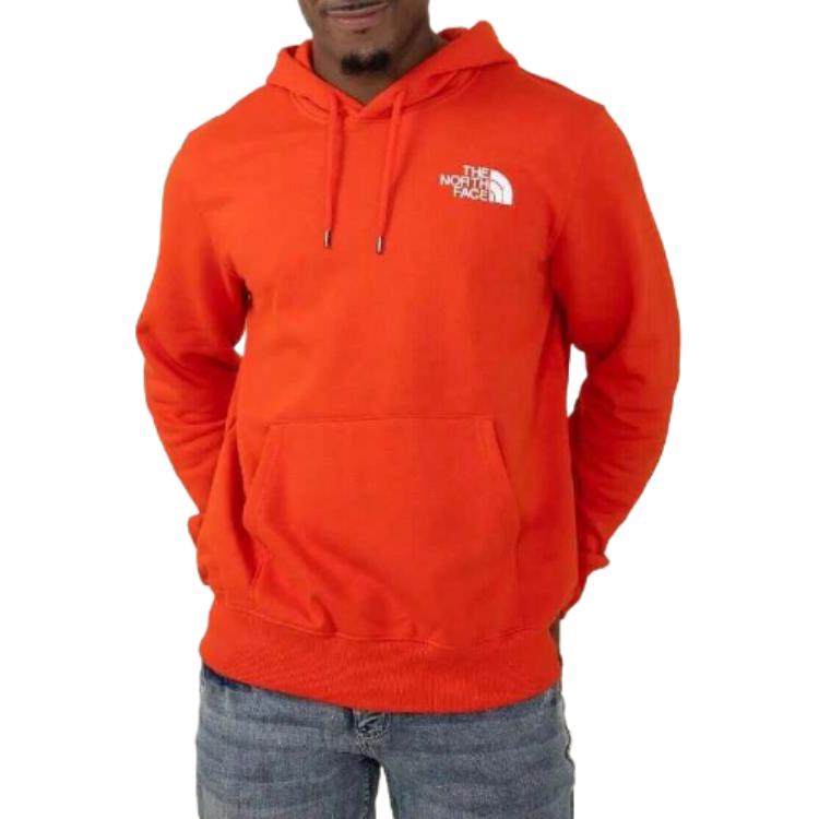 TNF Oversized Orange Hoodie with Letter Logo Design NF0A7UNS-LWO 圖 4