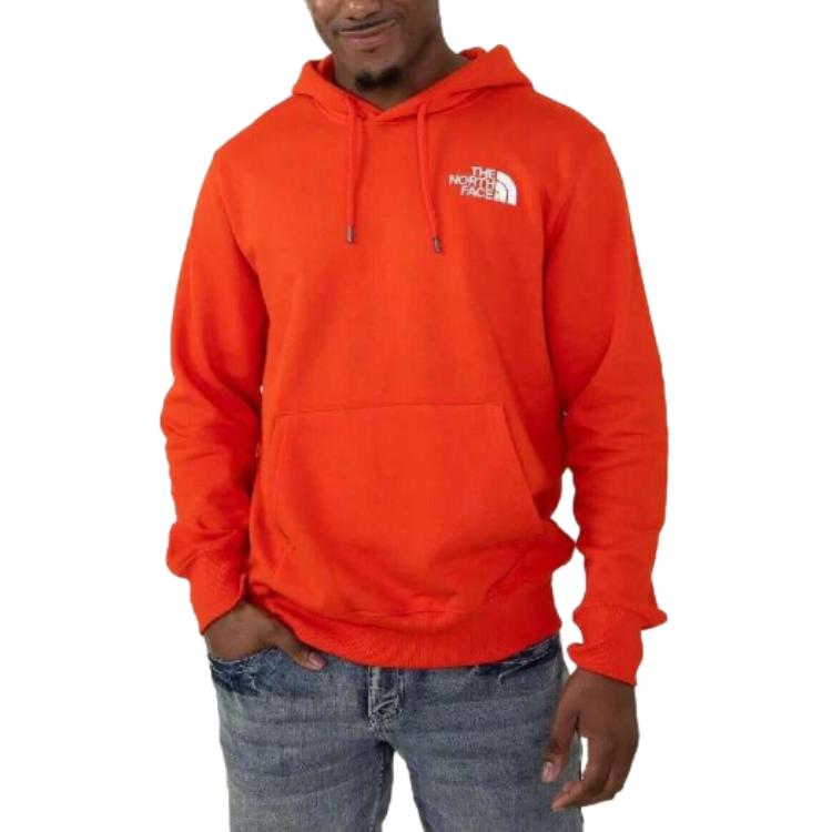 TNF Oversized Orange Hoodie with Letter Logo Design NF0A7UNS-LWO 圖 5