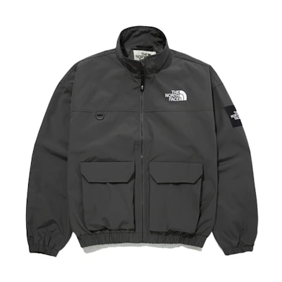 TNF Oversized Pocket Logo Jacket - Solid Gray Casual Style NJ4HM50L