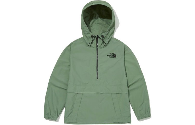 TNF Packable Half-Zip Pullover Hooded Jacket Unisex Green NA3BM03C