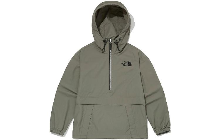 TNF Packable Logo Hooded Pullover Jacket Military Green Unisex NA3BM03A