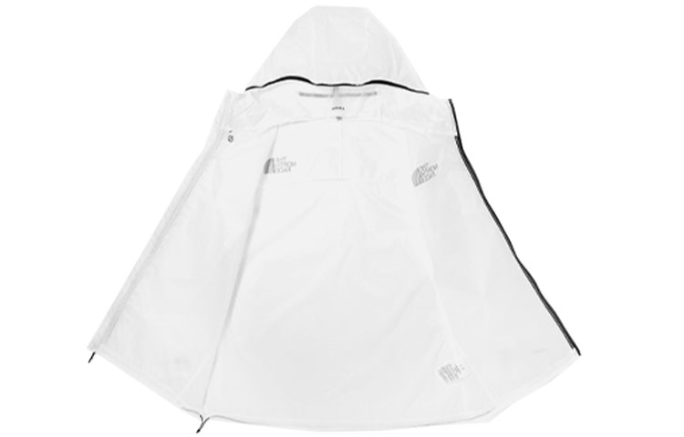 Shop The North Face 可收納防風防水連帽外套 白色 NF0A5J7C-FN4