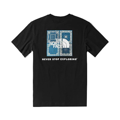 TNF Paisley Print Vintage Unisex Black T-Shirt NF0A4UDW-JK3