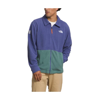 TNF Pali Pile Fleece Jacket Cave Blue Colorblock Zip-Up NF0A84H7-K8I