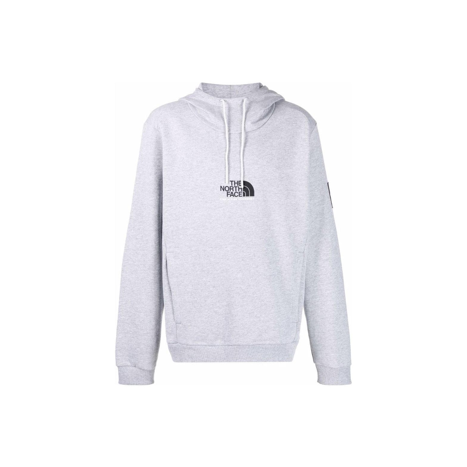 TNF Patch Hoodie Light Gray Kangaroo Pocket Pullover NF0A3XY3DYX1TNF