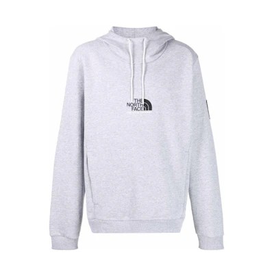 TNF Patch Hoodie Light Gray Kangaroo Pocket Pullover NF0A3XY3DYX1TNF