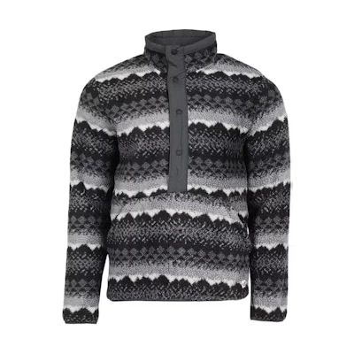 TNF Patterned Stand Collar Pullover Sweatshirt Gray NF0A35GY