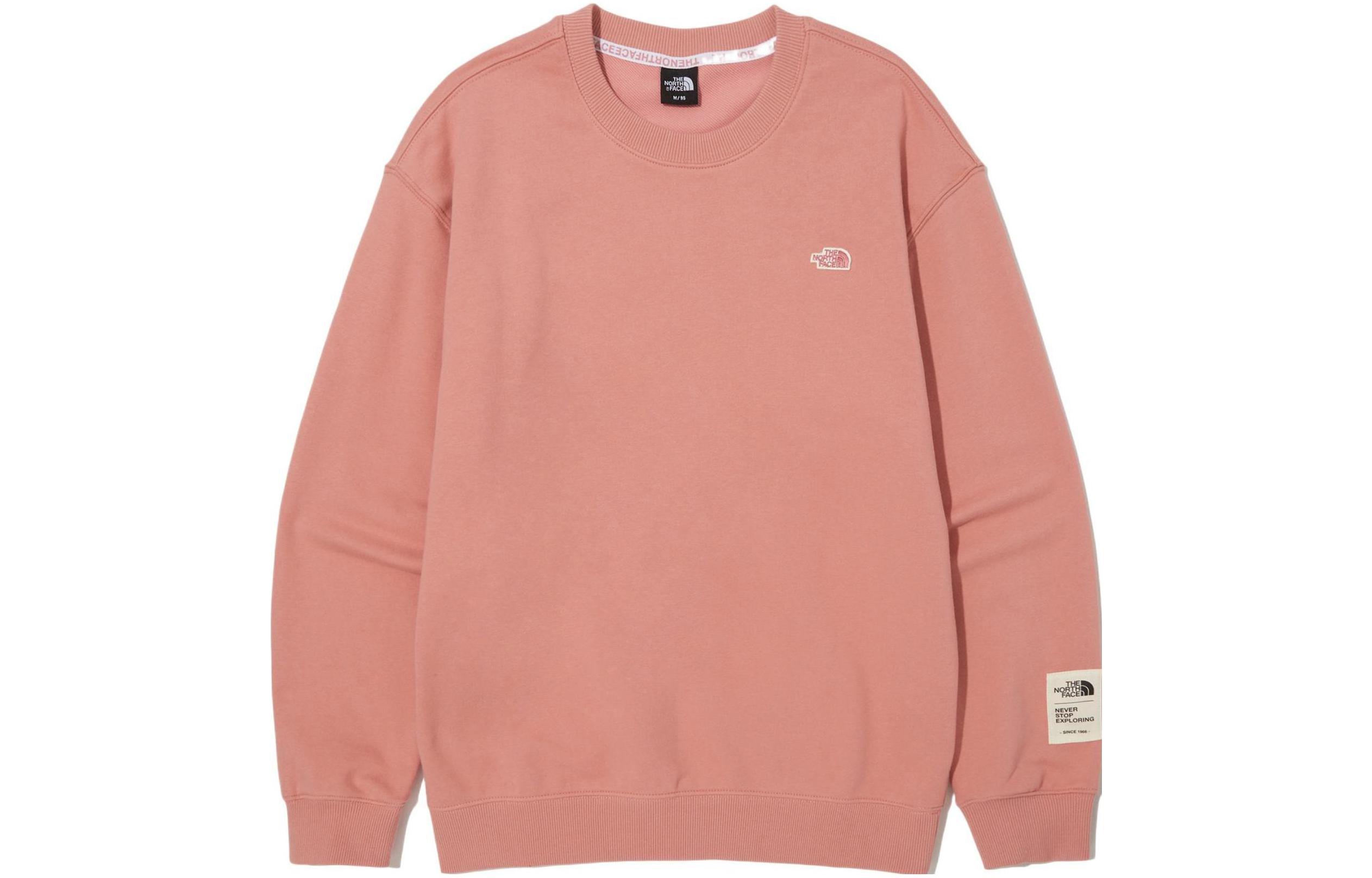 The North Face Pink Embroidered Logo Crewneck Sweatshirt Long Sleeve NM5MN00E