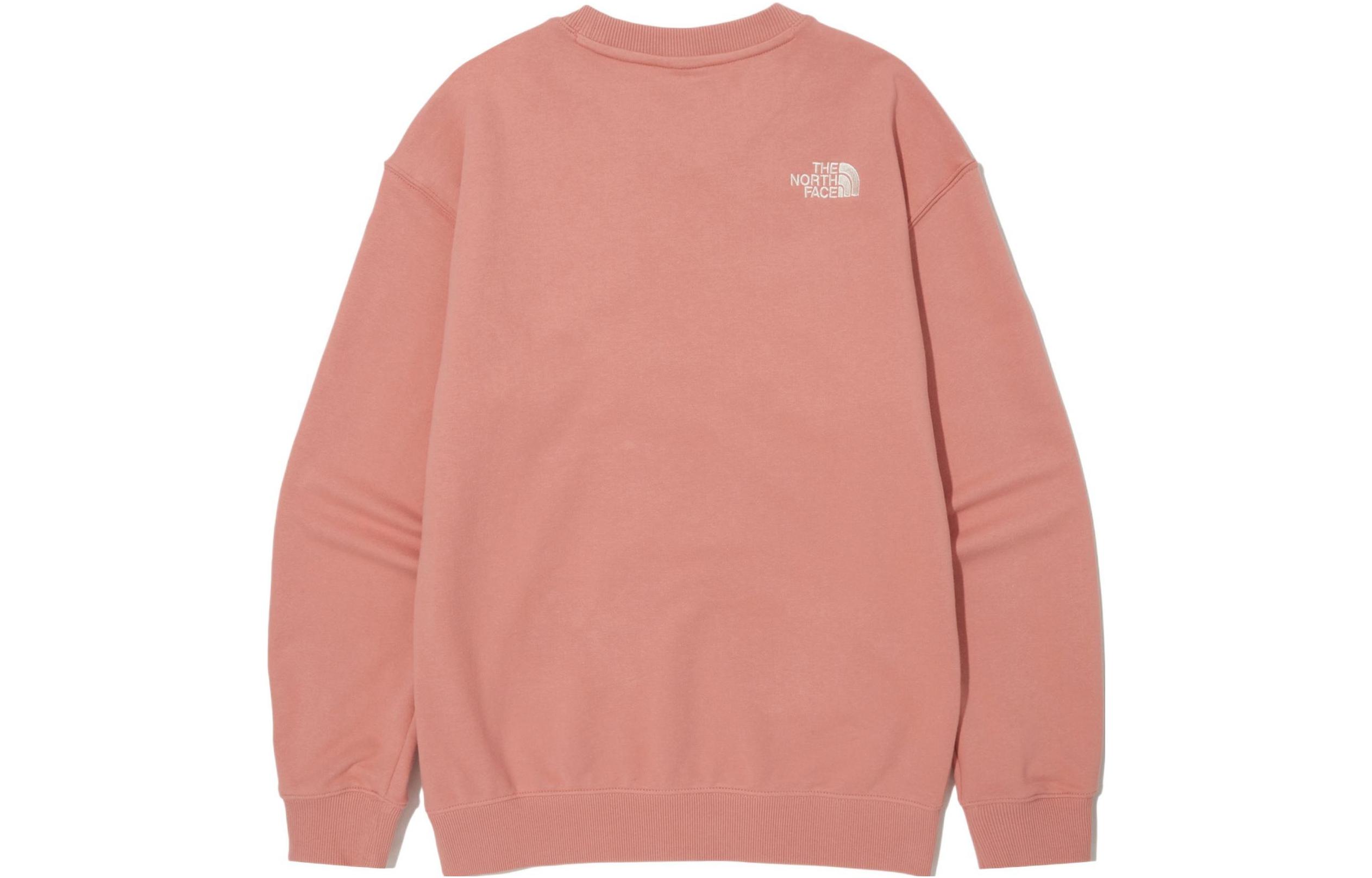Lookbook The North Face 粉色刺繡Logo長袖圓領衫 NM5MN00E