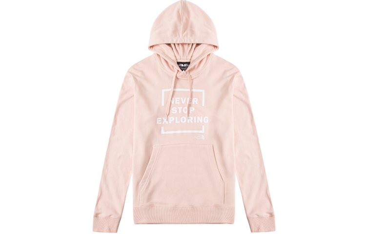 TNF Pink Letter Print Knit Pullover Hoodie (Unisex) NF0A7WAL-UBF