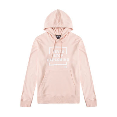 TNF Pink Letter Print Knit Pullover Hoodie (Unisex) NF0A7WAL-UBF
