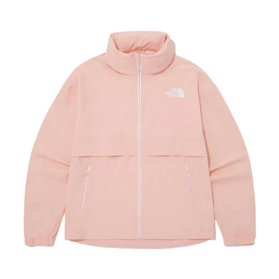 TNF Pink Logo Print Zip-Up Jacket NJ3LQ08D