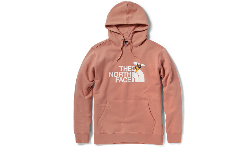 TNF Pink Logo Pullover Hoodie - Cotton Fleece, Unisex Outdoor Wear NF0A5JVQ-R13