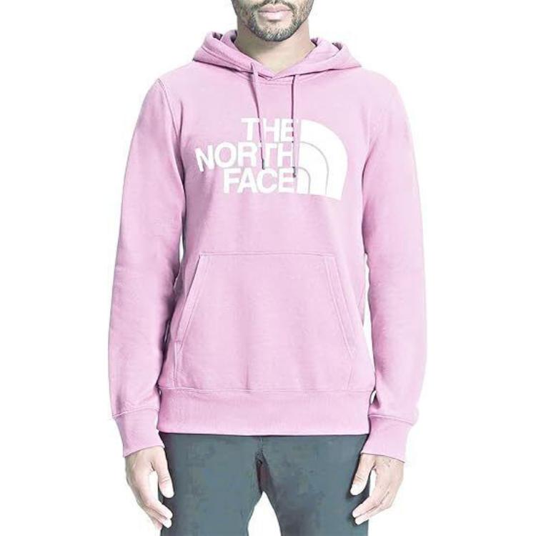 TNF Pink Pullover Hoodie Letter Print Long Sleeve NF0A7UNL-PKT
