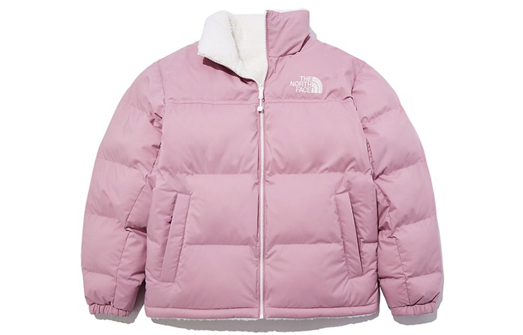 The North Face Pink Reversible Fleece Jacket Unisex Couple Style NJ3NL53D
