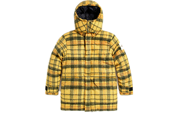 TNF Plaid Insulated Loose Down Jacket Yellow Winter NF0A4VVC-T3R
