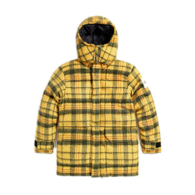 TNF Plaid Insulated Loose Down Jacket Yellow Winter NF0A4VVC-T3R