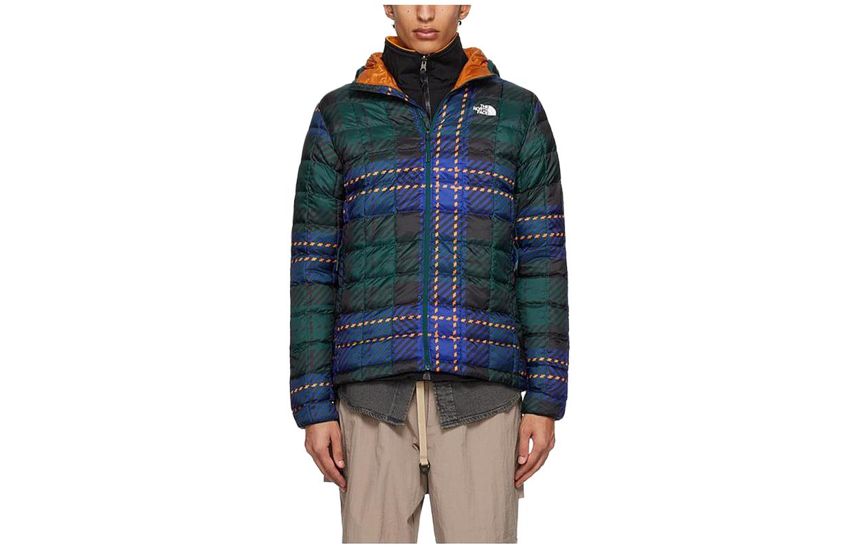 TNF Plaid Zip-Up Long Sleeve Jacket Blue Green NF0A5J17-9D1