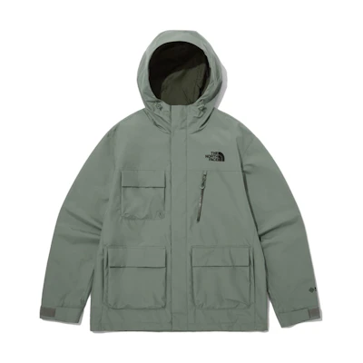 TNF Plain Logo Outdoor Multi-Pocket Jacket Green NJ2GP59C