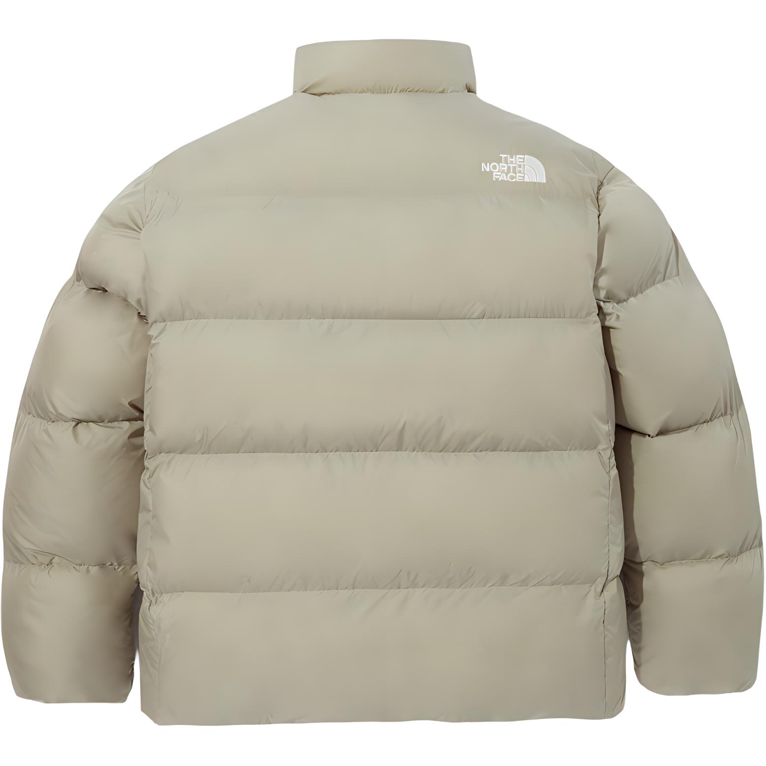 TNF Plain Zip-Up Long Sleeve Puffer Jacket Unisex Light Beige. NJ3NQ51D 圖 3