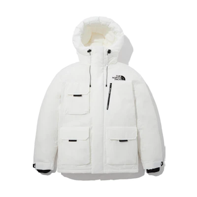 TNF Polar Air Multi-Pocket Logo Down Jacket Unisex White NJ1DP66B