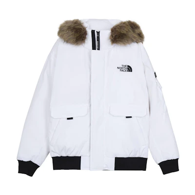 TNF Polar Down Bomber White Unisex Logo Jacket NI1DP59C