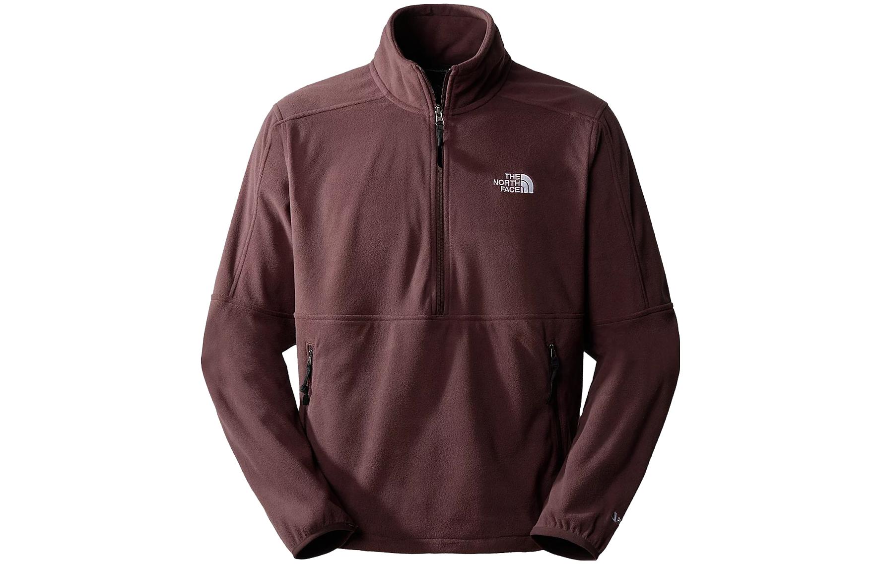 TNF Polartec Fleece Quarter-Zip Pullover Brown Outdoor Sweater NF0A7ZXV-I0I