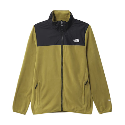 TNF Polartec Retro Colorblock Fleece Jacket Green Outdoor Warmth NF0A83OS-KTI