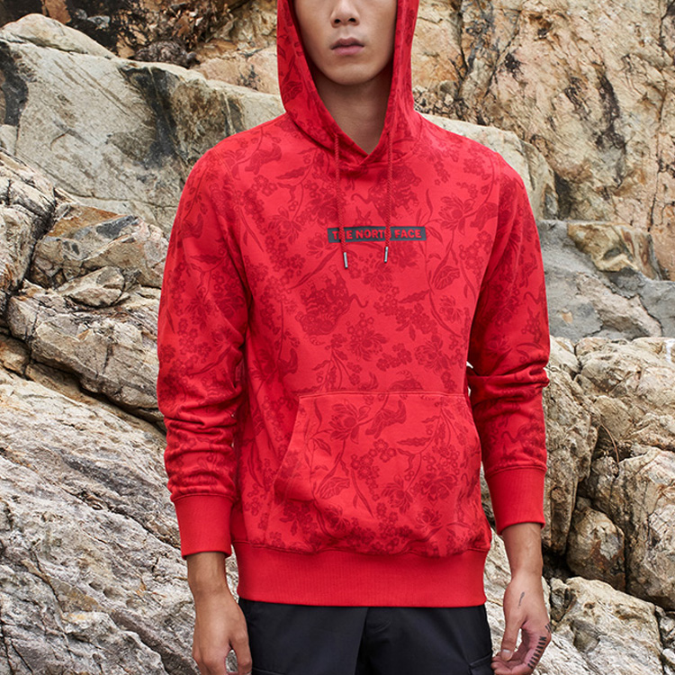 TNF Printed Breathable Knit Hoodie Unisex Red NF0A4UDP-0WQ 圖 4