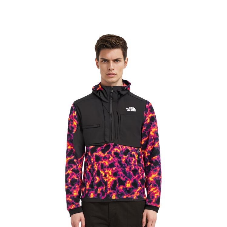 Details for ザ・ノース・フェイス プリント デナリ 2 ハーフジップ フード ジャケット ブラック メンズ NF0A5J1H-29K