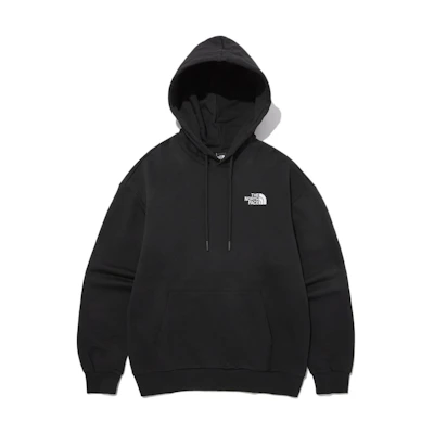 TNF Printed Logo Drawstring Hoodie Black Long Sleeve NM5PP42A