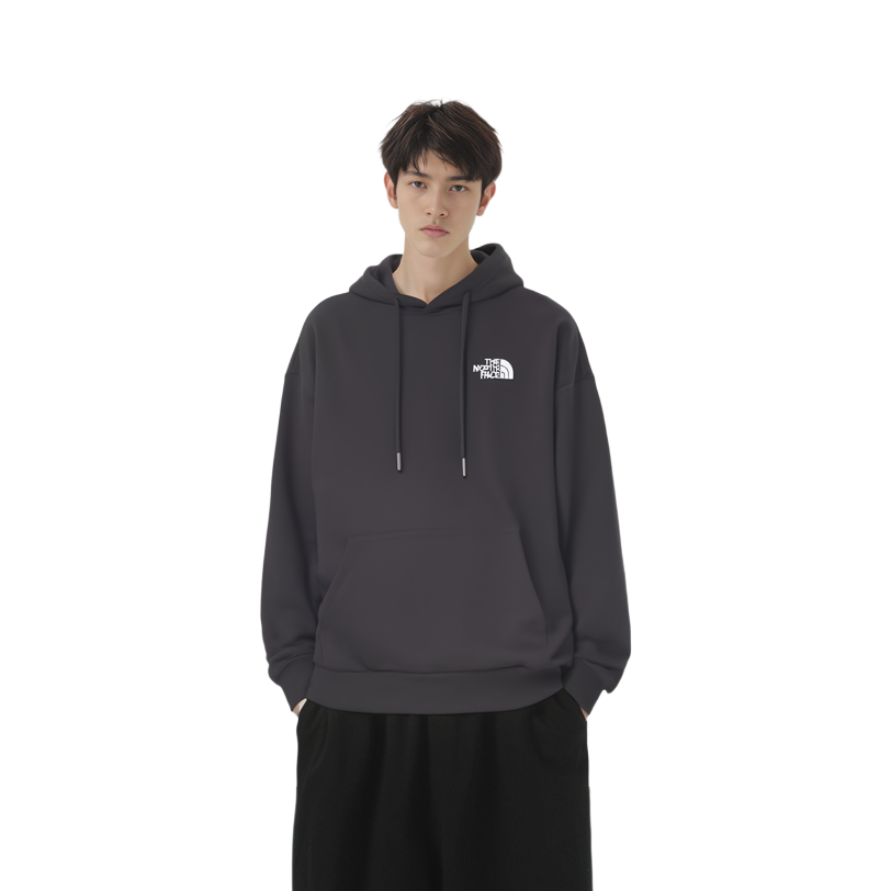 Purchase 北面印花标志抽绳连帽衫黑色长袖 NM5PP42A