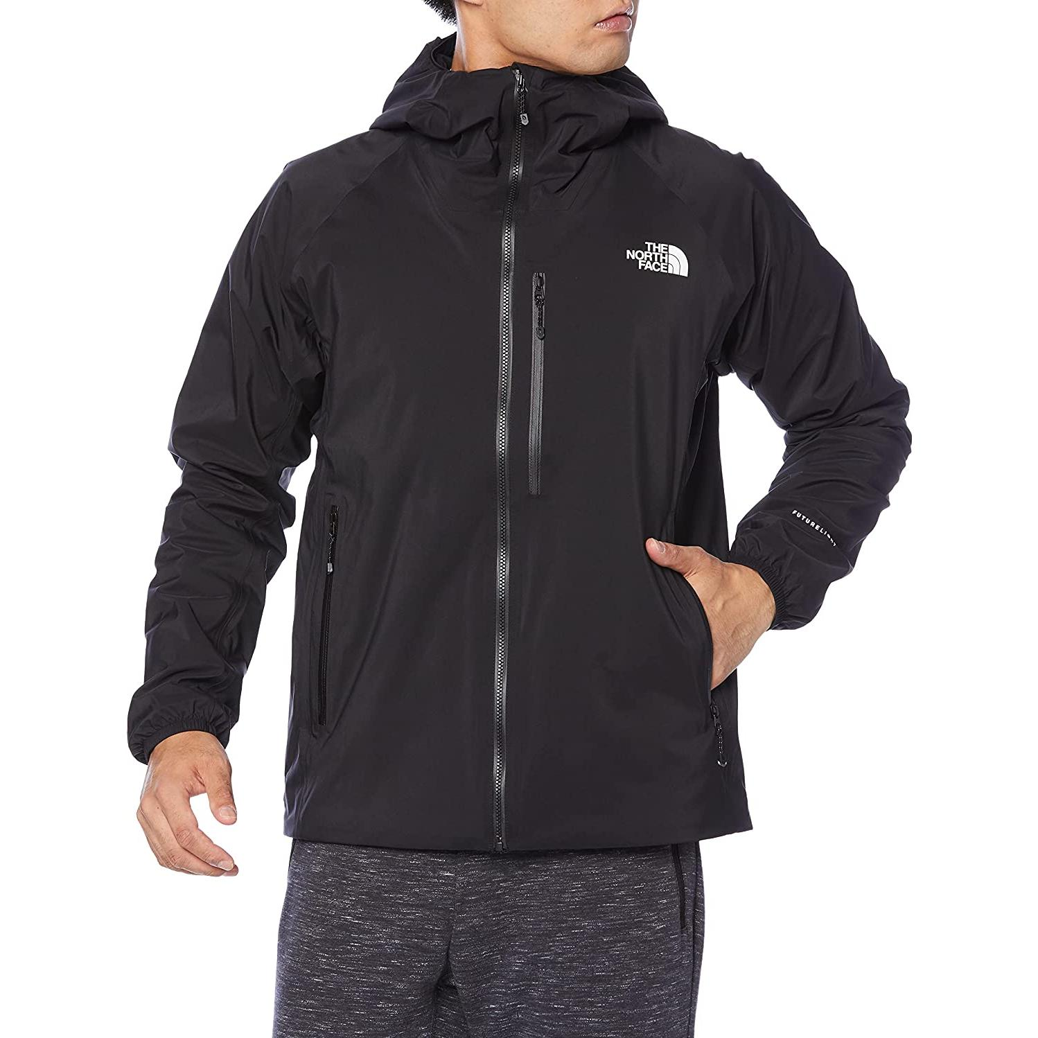 TNF Printed Logo Zip Hoodie Jacket Black Regular Fit NP62111K