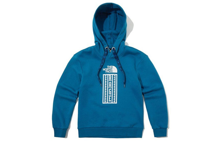 TNF Printed Pullover Hoodie Unisex Light Blue NM5PK51K