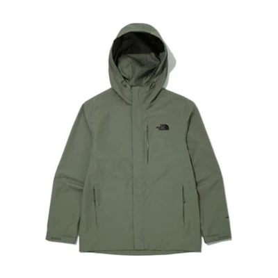 TNF Pro Shield Embroidered Logo Hooded Jacket in Deep Green NJ2HN00C