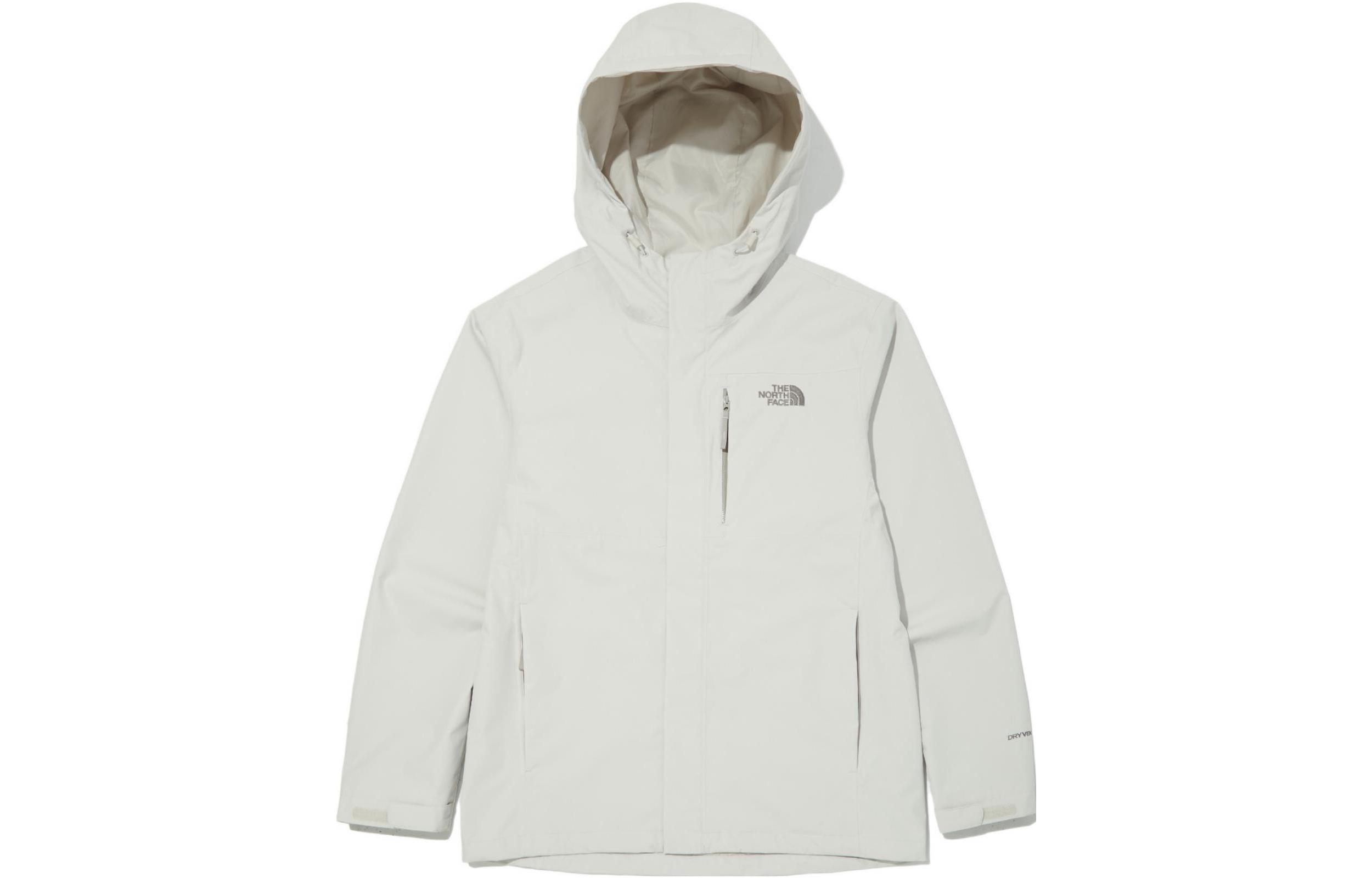 TNF Pro Shield Logo Embroidered Hoodie Jacket - White NJ2HN00D