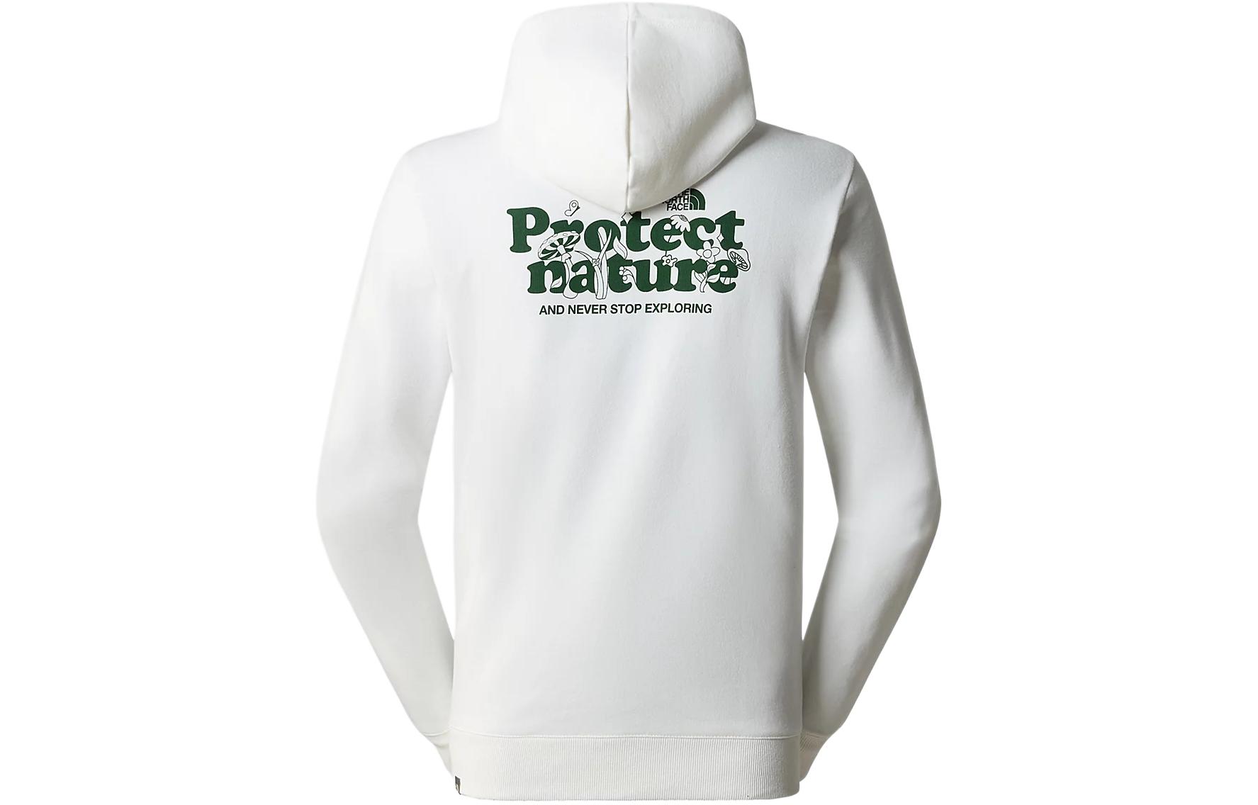 TNF Protect Nature Logo Hoodie White Pullover NF0A89MJ-KO3
