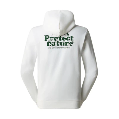 TNF Protect Nature Logo Hoodie White Pullover NF0A89MJ-KO3