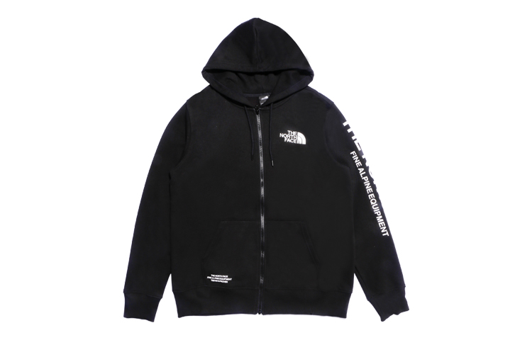 TNF Proud Full-Zip Hoodie Jacket Black with Lettered Sleeves NF0A3Y9G-JK3 圖 2
