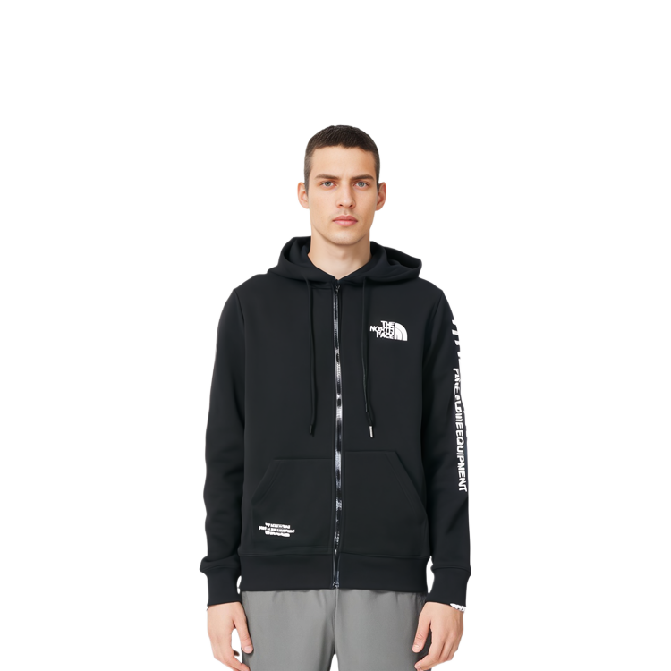 TNF Proud Full-Zip Hoodie Jacket Black with Lettered Sleeves NF0A3Y9G-JK3 圖 6