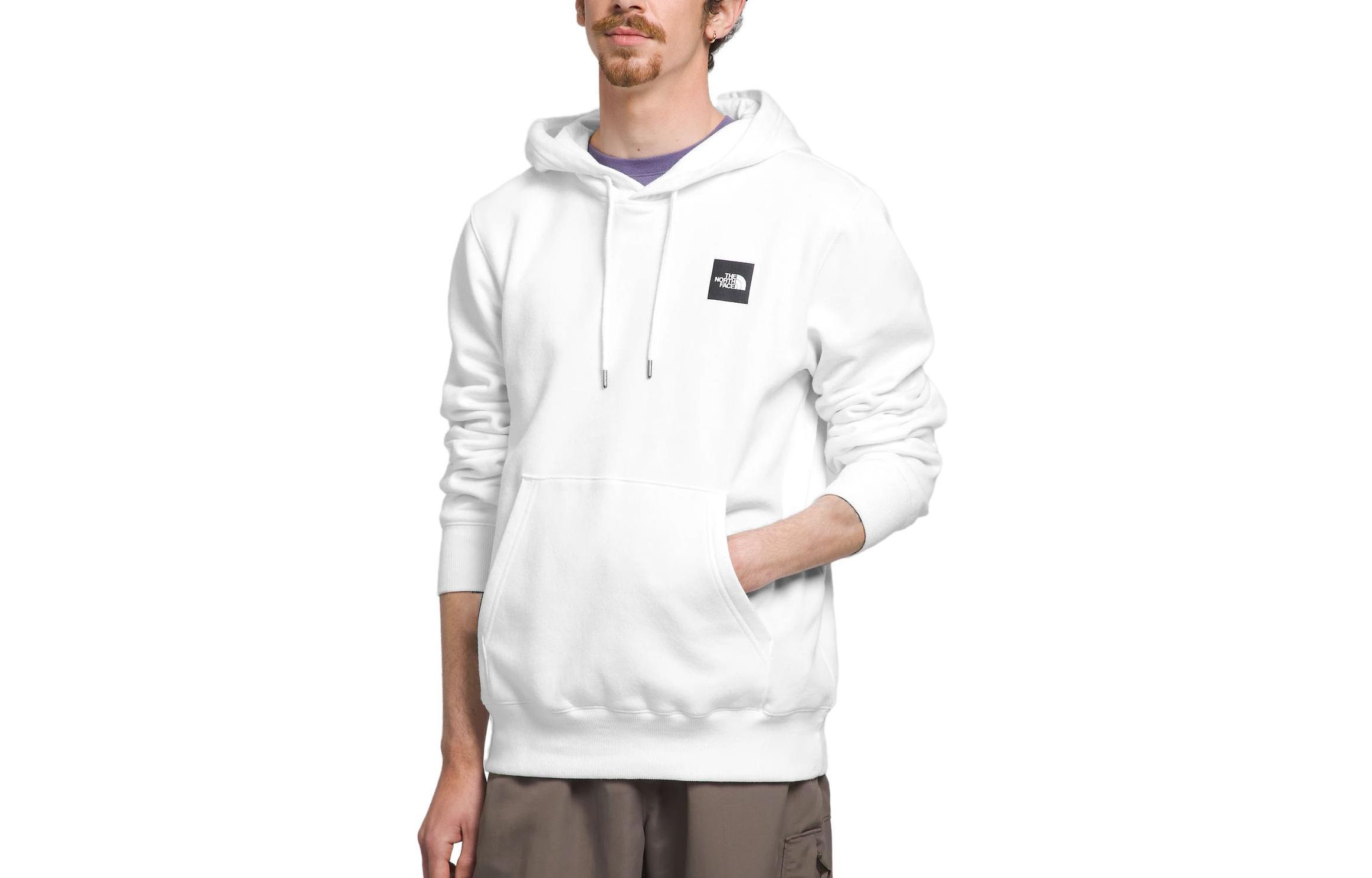 TNF Proud Hoodie White - Logo Print Pullover Sweatshirt NF0A8121-LA9