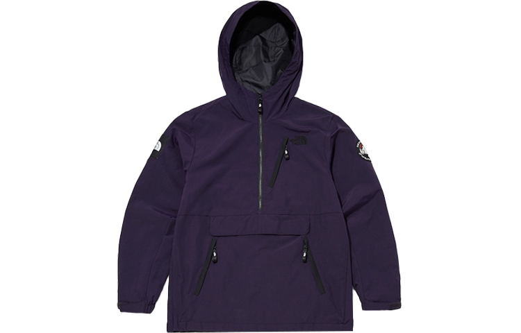 TNF Purple Half-Zip Hooded Jacket Unisex Outdoor Windbreaker NA4HL51L