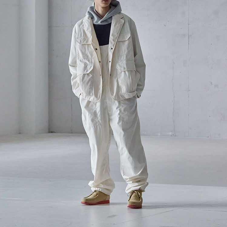 Lookbook ザ・ノース・フェイス パープルレーベル 65/35 ホワイト トレイル オーバーオールパンツ NP5212N-I