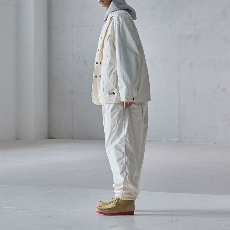 Shop ザ・ノース・フェイス パープルレーベル 65/35 ホワイト トレイル オーバーオールパンツ NP5212N-I